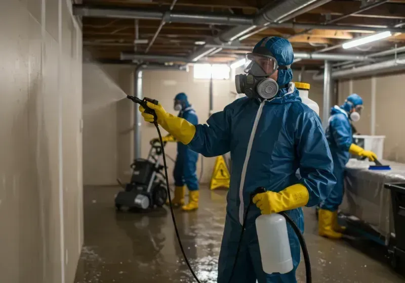 Basement Sanitization and Antimicrobial Treatment process in Youngsville, NC